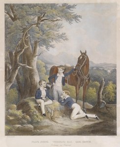 14-jarige aartshertog Franz Joseph met zijn broers door Josef Nikolaus Kriehuber